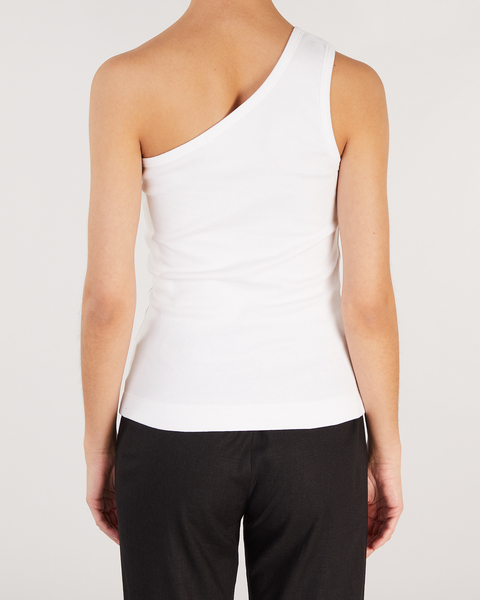 Top One Shoulder Tank White 2