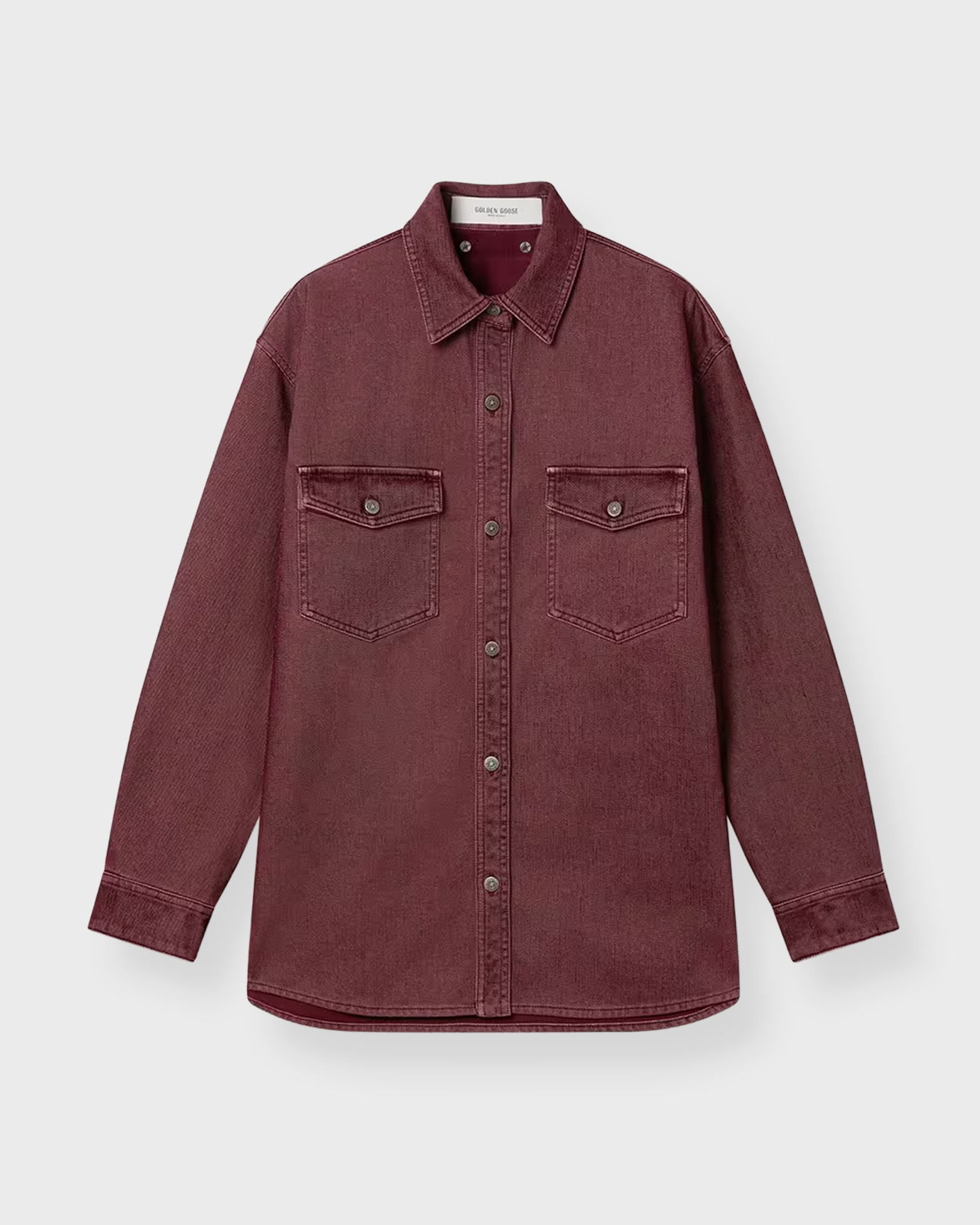 Golden Goose Deluxe Brand Women's Bordeaux Shirt Journey W's Patty Denim M