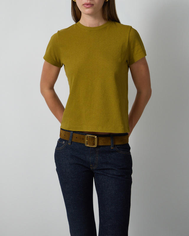 KHAITE T-shirt Emmylou Yellow/Brown S