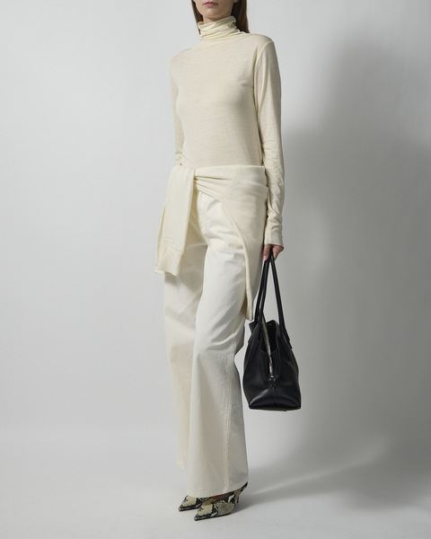 Top Wool Jersey Rollneck Cream 2