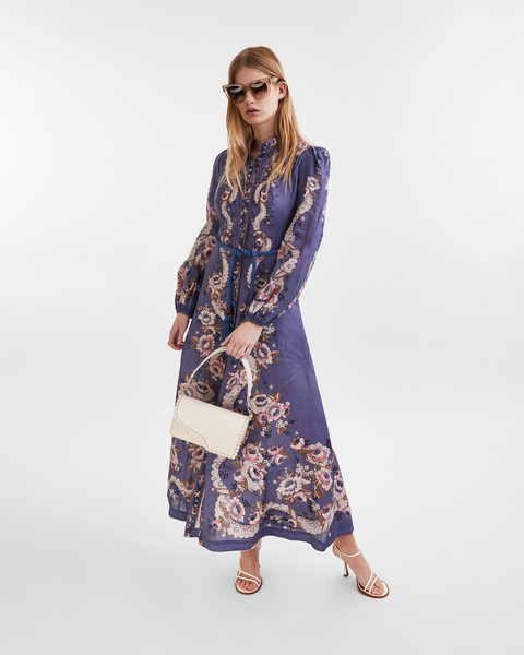 Dress Vitali Long Billow Blå 1