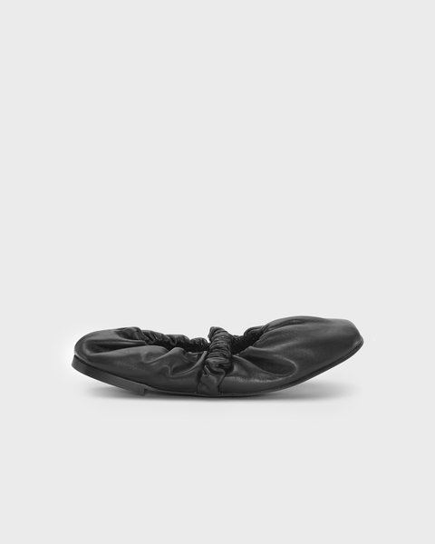 Ballerinaskor Soft Square Toe Scrunchie Svart 1