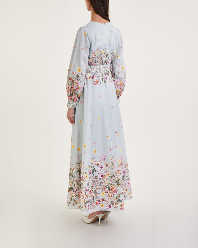 By Malina Klänning Josephine Soft Floral  Blå M
