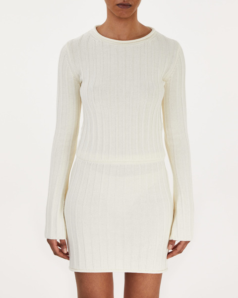 Tröja Cotton Rib Vanilj 1