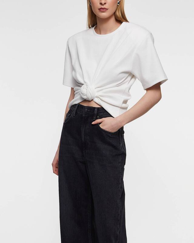 Magda Butrym  T-shirt 01 Knotted Cream FR 42 (EUR 40)
