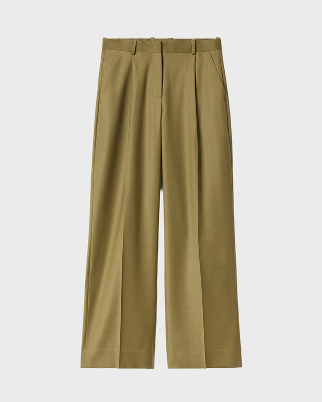 Dagmar Byxor Relaxed Wool Olive 38