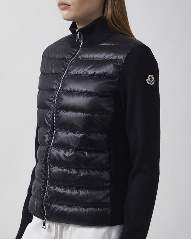 Moncler Cardigan Padded Wool High Neck Zip XL