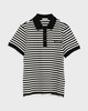 Moncler Topp Striped Polo Shirt Vit S