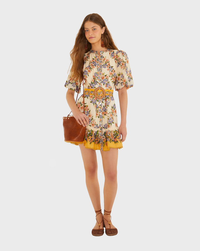 FARM Rio Dress Hilo Stripes Mini Sand L