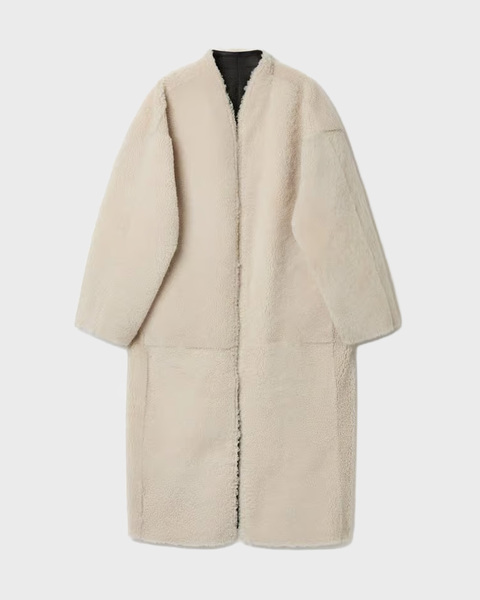 Frakke Shearling Cream 1