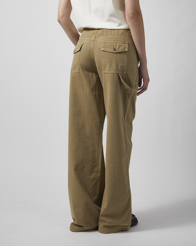 Moncler Bukser Cotton Wide Leg Pants Beige L
