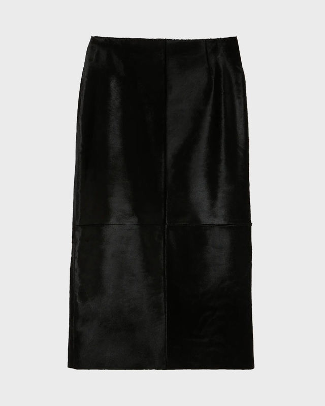 Dagmar Skjørt Pony Leather Black 36