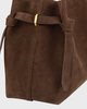 YUZEFI Gyoza Tote Suede Bag  Chocolate ONESIZE