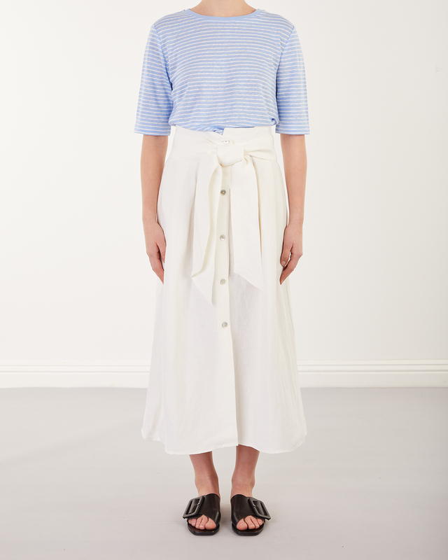 Vince Skirt belted button front  Offwhite XS