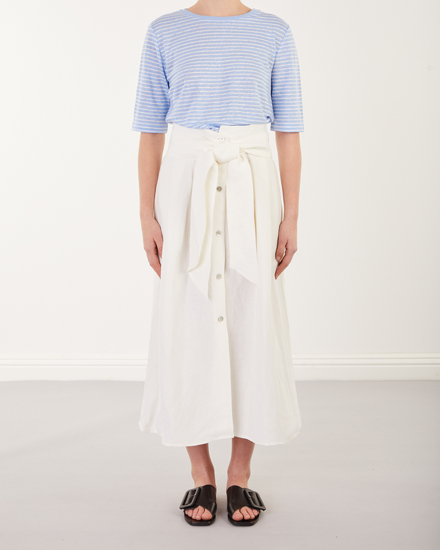 Vince Skirt belted button front  Offwhite XS