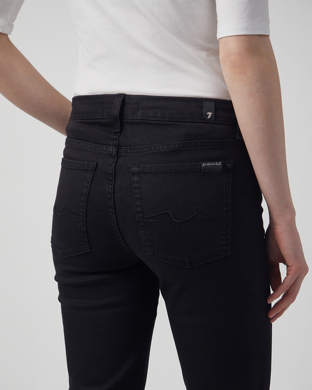 7 For All Mankind Jeans Kimmie Straight Rinsed Black Black 31