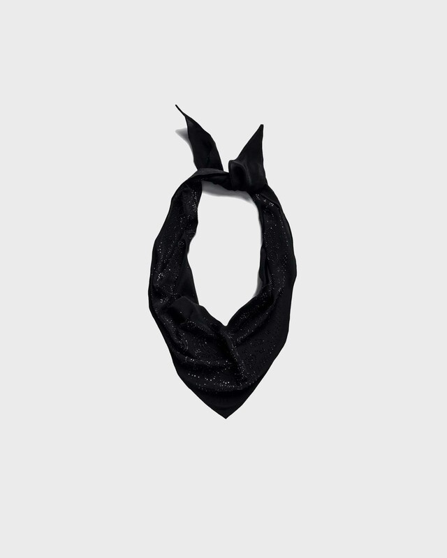 Zadig & Voltaire Cashmerescarf BANDY TRIANGLE STRASS SILK Black ONESIZE