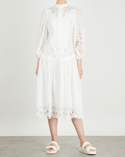 Klänning Mae Lace Long Ivory 1