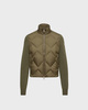 Moncler Cardigan Wool & Cashmere Padded Zip-Up Dark Green L