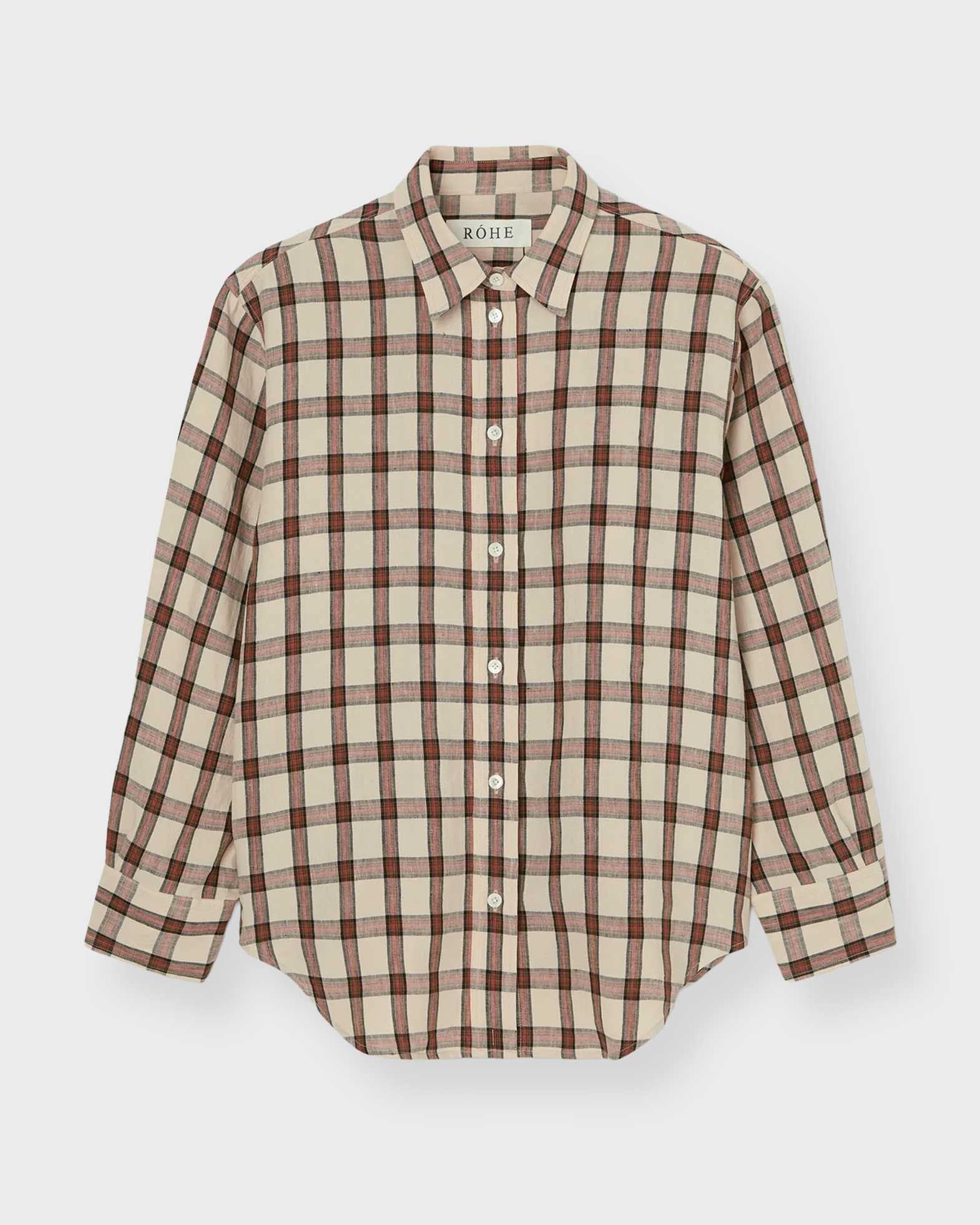 Róhe Women's Red Shirt Oversized Check 38
