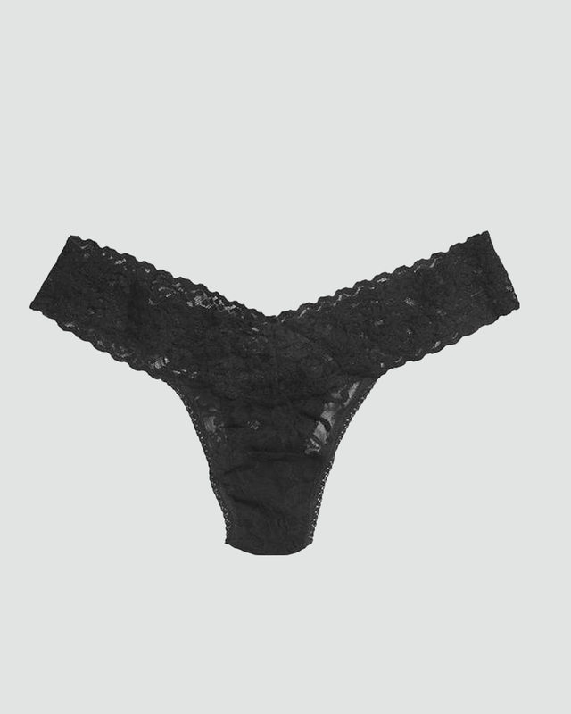 Hanky Panky Trosa Lace Low Rise Thong Svart ONESIZE