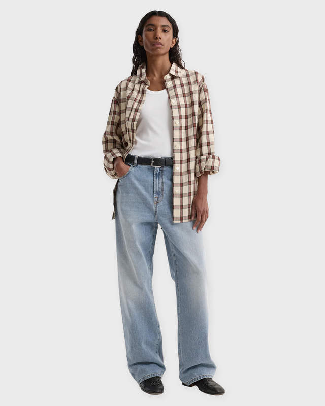 RÓHE Skjorta Oversized Check Röd 36