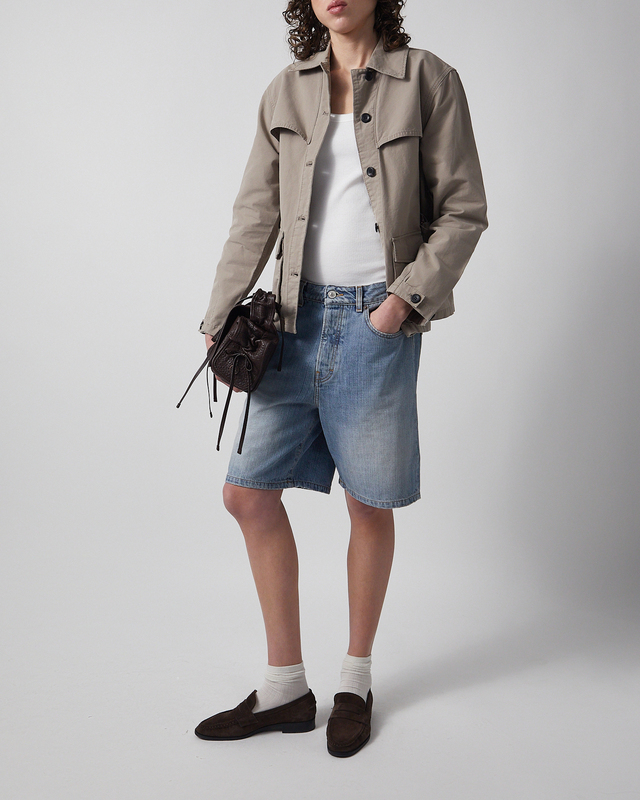 Jeanerica Shorts Belem Light Blue Righe Light blue wash 26