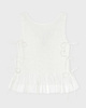 Ganni Top Cotton Poplin Smock Tie String White 38
