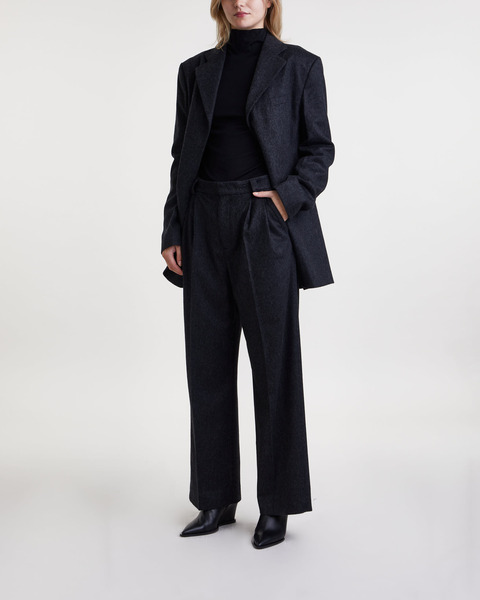 Byxor Relaxed-Fit pleated  Grey melange 2