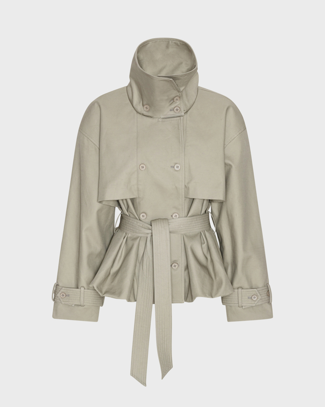 ROTATE  Jacket Short Trench Coat Grey 36