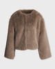 Wakakuu Icons Jacket New York Faux Fur Taupe L