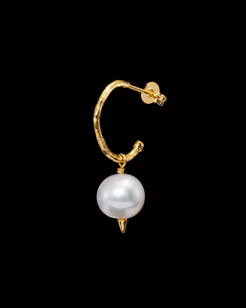 Earring Pierced Pearl Guld ONESIZE 1