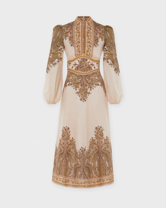 Zimmermann Dress Natura Buttoned Midi Ljusrosa 0 (XS-S)