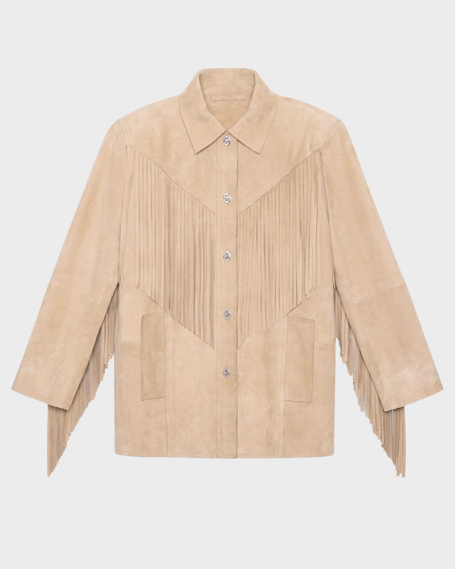 Stand Studio Women's Sand Jacket Estee Fringe 36