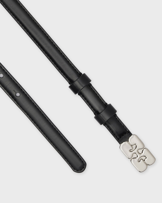 GANNI Skärp Kat Small Patent Svart XS-S