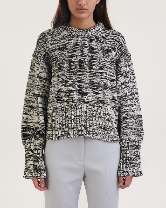 Dagmar Sweater Mouline Knit Svart/vit XS