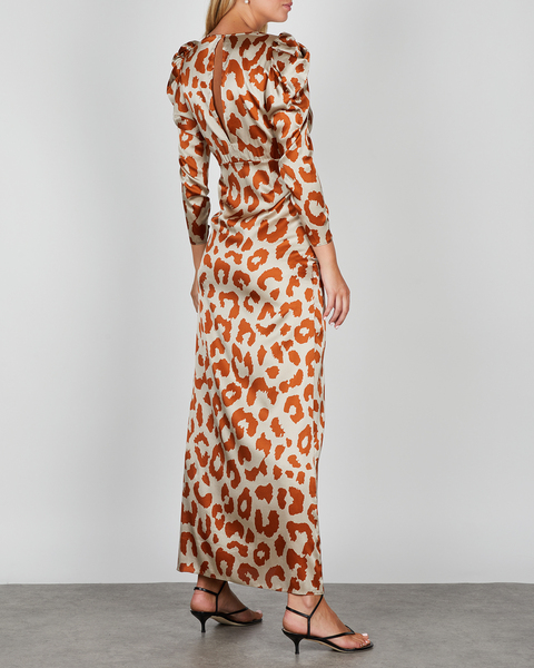 Klänning Rihanna Leopard Silk Maxi  Leopard 2