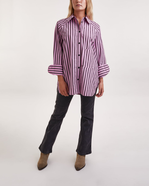 Skjorta Cotton Oversize Raglan Shirt Rosa 1