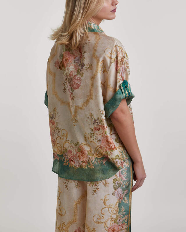 Zimmermann Shirt August Short Sleeve Khaki 2 (M-L)