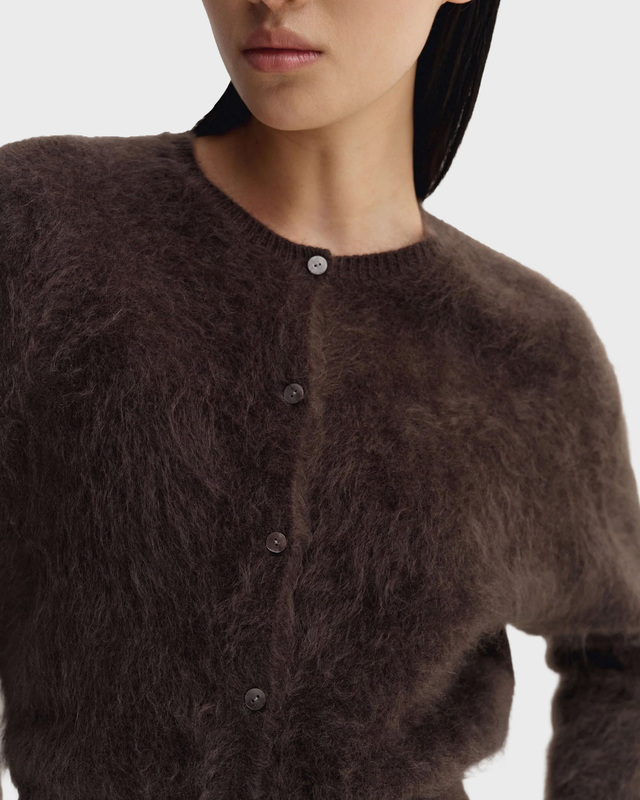 Almada Cardigan Coco brushed Chocolate S
