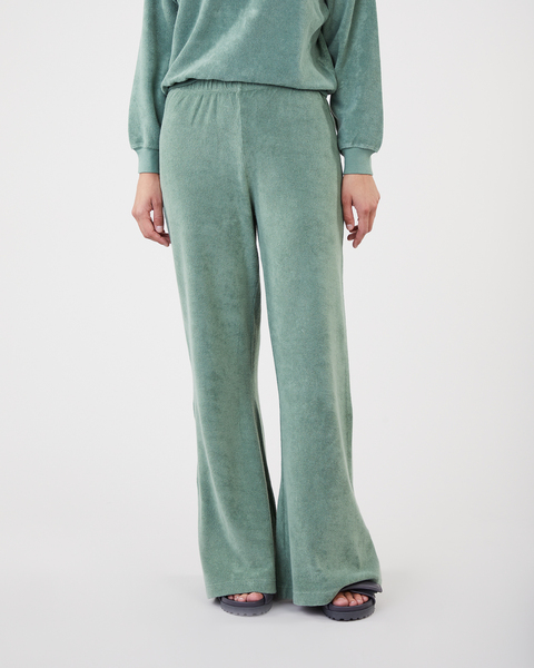 Wide Pant Organic Terry Green 1