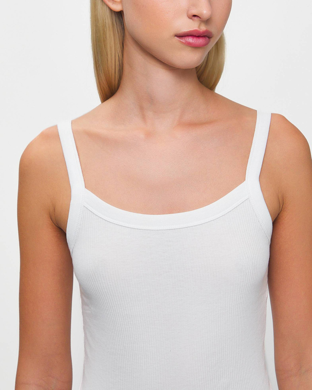 Filippa K Top Fine Rib Singlet White M
