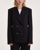 Teurn Studios Kavaj Double Breasted Jacket Svart 42