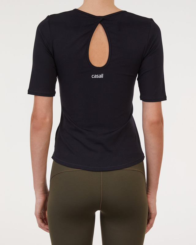 Casall Topp Rib Tee Svart 34
