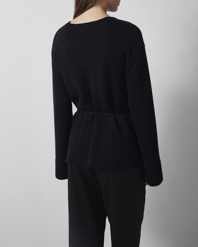 Wakakuu Icons Omslagscardigan Cashmere Wool Wrap Black XS-S