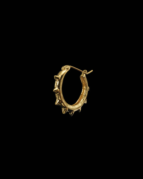 Earring Mini Spikey Hoop  Gold ONESIZE 1