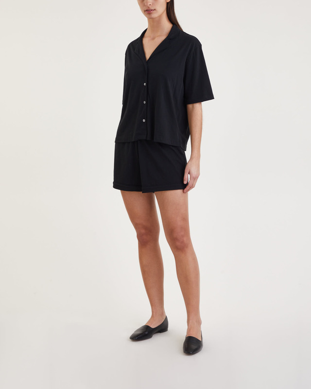 Skin Pyjamas Set Cayla Short Svart/vit 4 (XL)