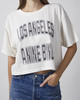 Anine Bing T-skjorte Johnny Cropped Ecru XS