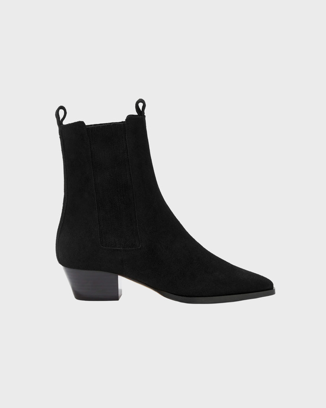 Aeyde Ankelstøvletter Agata Cow Suede Leather Black EUR 38
