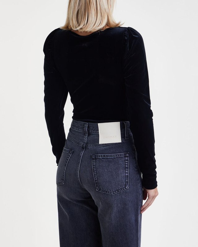 Ganni Body Velvet Jersey  Svart 34